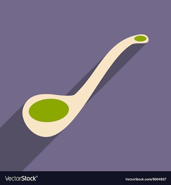 Flat with shadow icon and mobile application ladle vector image