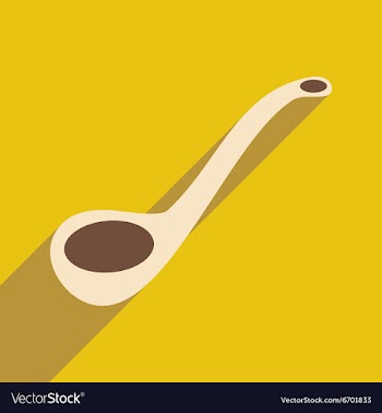 Flat with shadow icon and mobile application ladle vector image