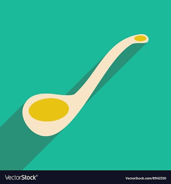 Flat with shadow icon and mobile application ladle vector image