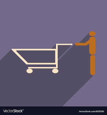 Flat with shadow icon and mobile application man vector image