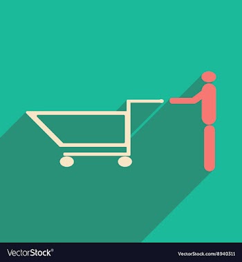 Flat with shadow icon and mobile application man vector image