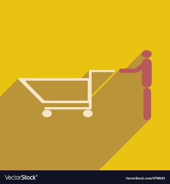 Flat with shadow icon and mobile application man vector image