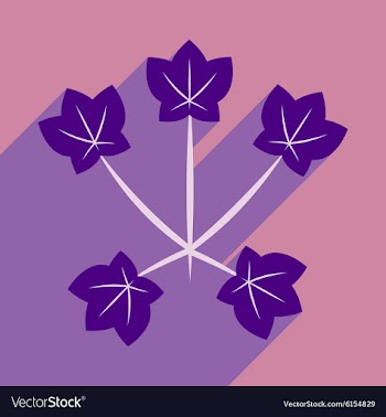 Flat with shadow icon and mobile application maple vector image