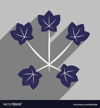 Flat with shadow icon and mobile application maple vector image