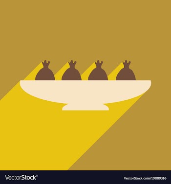 Flat with shadow icon and mobile application meat vector image