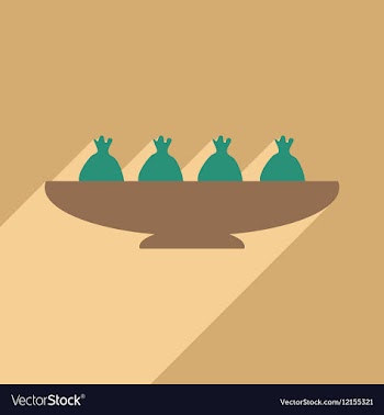 Flat with shadow icon and mobile application meat vector image