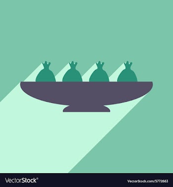Flat with shadow icon and mobile application meat vector image