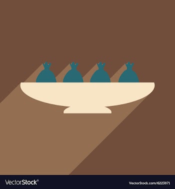 Flat with shadow icon and mobile application meat vector image