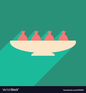 Flat with shadow icon and mobile application meat vector image