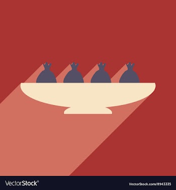 Flat with shadow icon and mobile application meat vector image