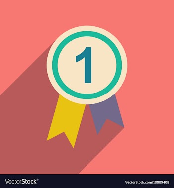 Flat with shadow icon and mobile application medal vector image