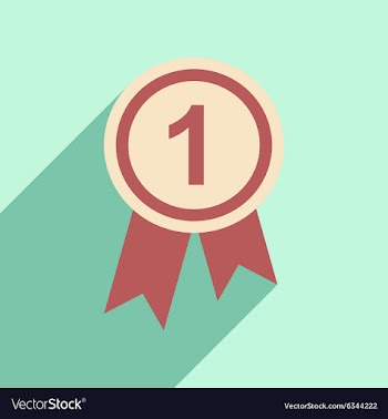 Flat with shadow icon and mobile application medal vector image