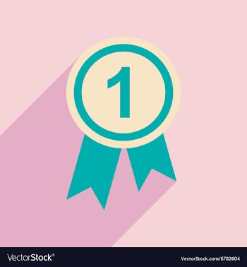 Flat with shadow icon and mobile application medal vector image