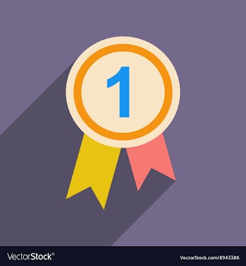 Flat with shadow icon and mobile application medal vector image