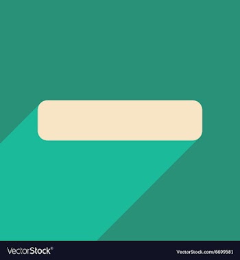 Flat with shadow icon and mobile application minus vector image