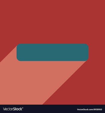 Flat with shadow icon and mobile application minus vector image
