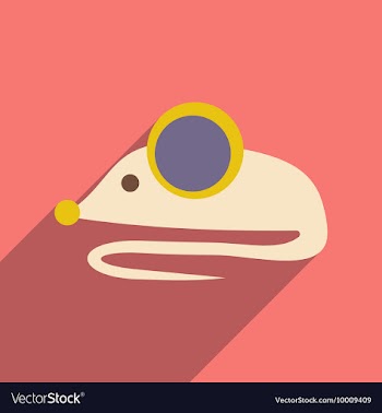 Flat with shadow icon and mobile application Mouse vector image