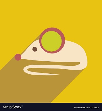 Flat with shadow icon and mobile application Mouse vector image