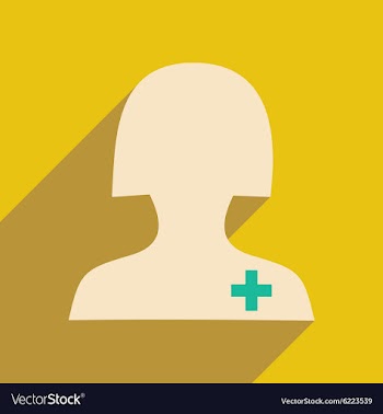 Flat with shadow icon and mobile application nurse vector image