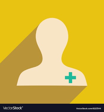 Flat with shadow icon and mobile application nurse vector image