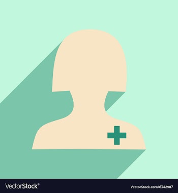 Flat with shadow icon and mobile application nurse vector image