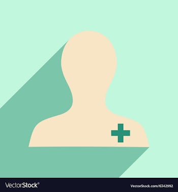 Flat with shadow icon and mobile application nurse vector image