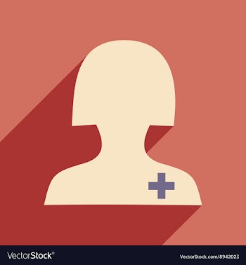 Flat with shadow icon and mobile application nurse vector image