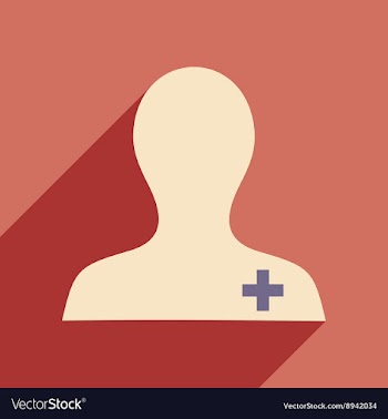 Flat with shadow icon and mobile application nurse vector image