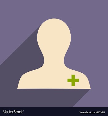 Flat with shadow icon and mobile application nurse vector image