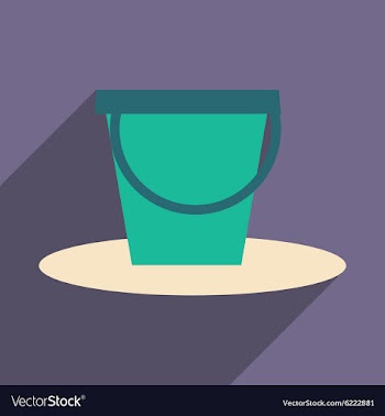 Flat with shadow icon and mobile application pail vector image