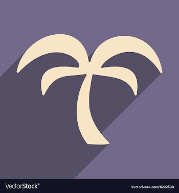Flat with shadow icon and mobile application palm vector image