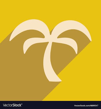 Flat with shadow icon and mobile application palm vector image