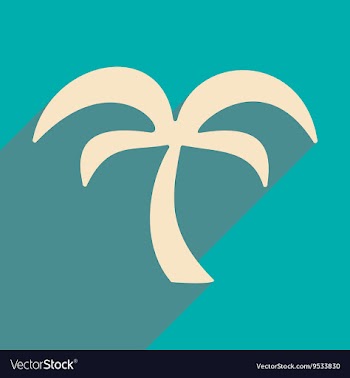 Flat with shadow icon and mobile application palm vector image