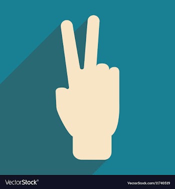 Flat with shadow icon and mobile application peace vector image
