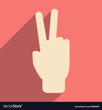 Flat with shadow icon and mobile application peace vector image