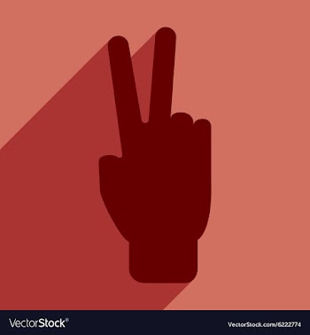 Flat with shadow icon and mobile application peace vector image