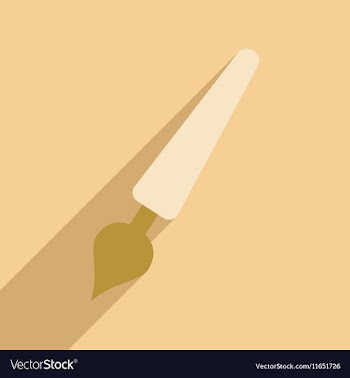 Flat with shadow icon and mobile application pen vector image