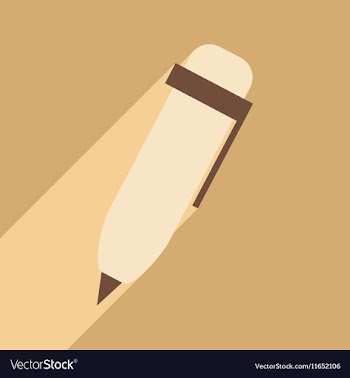 Flat with shadow icon and mobile application pen vector image
