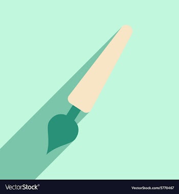 Flat with shadow icon and mobile application pen vector image