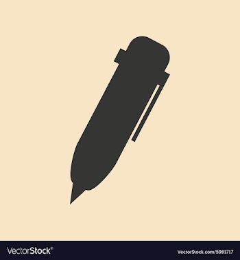 Flat with shadow icon and mobile application pen vector image