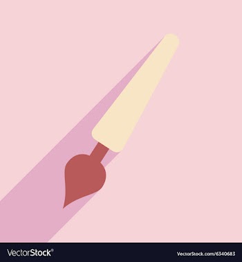 Flat with shadow icon and mobile application pen vector image