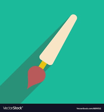 Flat with shadow icon and mobile application pen vector image