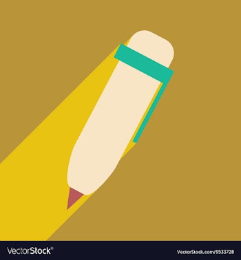 Flat with shadow icon and mobile application pen vector image