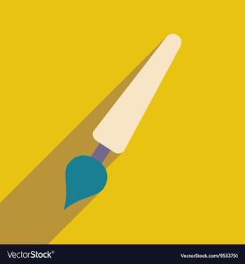 Flat with shadow icon and mobile application pen vector image