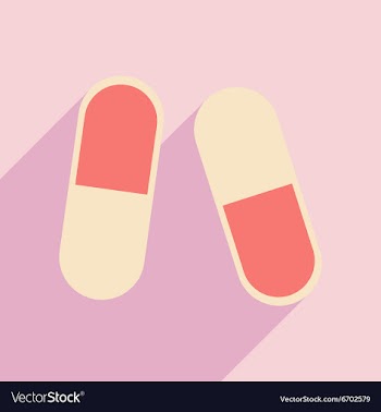 Flat with shadow icon and mobile application pills vector image