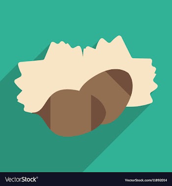 Flat with shadow icon and mobile application pine vector image