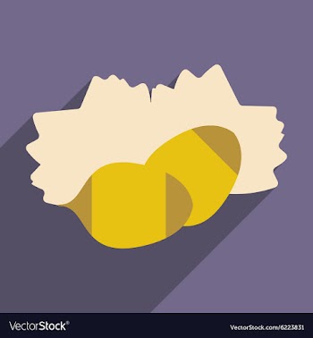 Flat with shadow icon and mobile application pine vector image