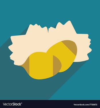 Flat with shadow icon and mobile application pine vector image