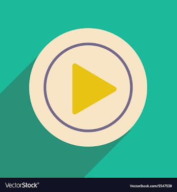 Flat with shadow icon and mobile application play vector image