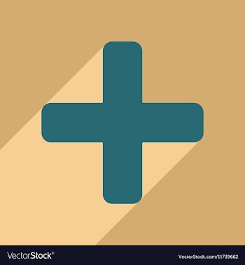 Flat with shadow icon and mobile application plus vector image